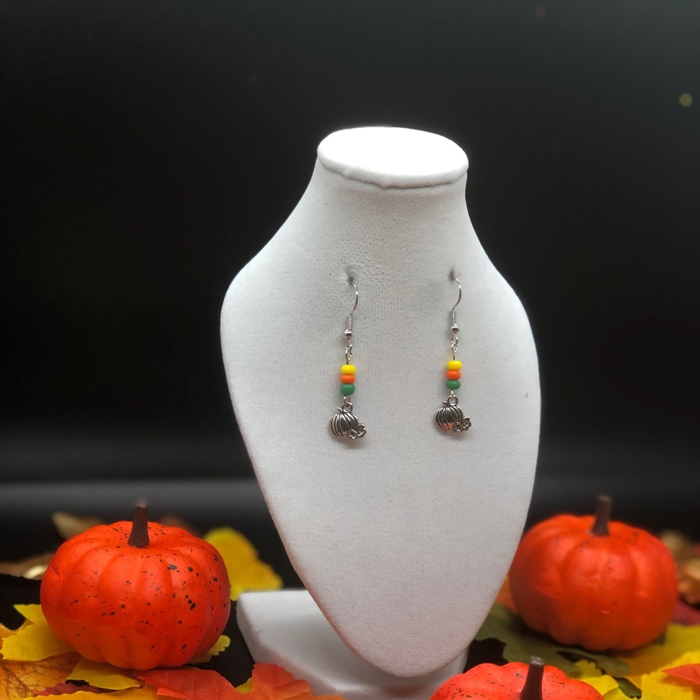 Halloween pumpkin earrings